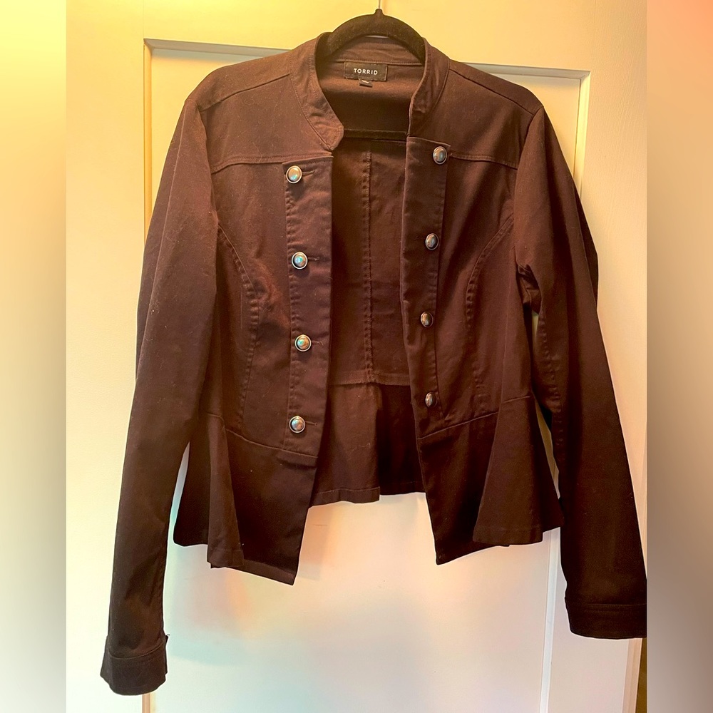 Torrid Black Military-Style Jacket Size 0